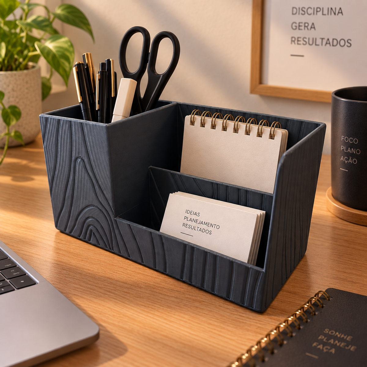 Organizador de Mesa Porta Lápis Topografia
